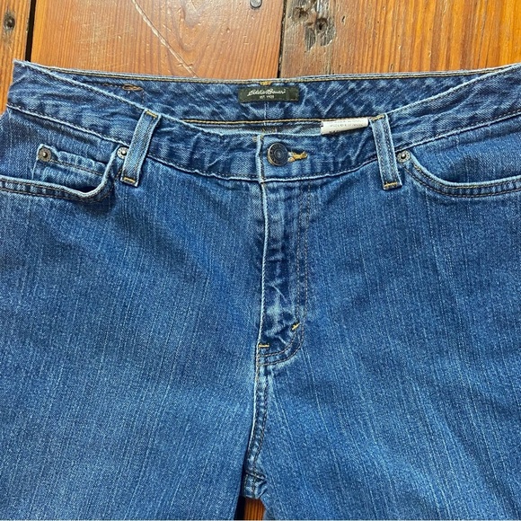 Eddie Bauer Women's Authentic High-Rise Blue Jeans Size 10S Straight Fit Denim - Picture 4 of 13